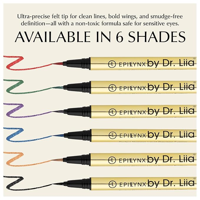 Waterproof Liquid Eyeliner - Smudge-Proof, Long-Lasting Vegan Liquid Eyeliner Pen with Precision Tip for Smooth Application, Gluten-Free, Hypoallergenic Eye Liner - 2mL Shimmer Spring Green