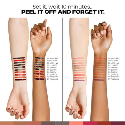 Sacheu Lip Liner STAY-N Peel Off Lip Stain — Long Lasting Waterproof Lip Tint with Hyaluronic Acid & Vitamin E — Transfer Proof Matte Finish, Vegan & Cruelty-Free (COREal)