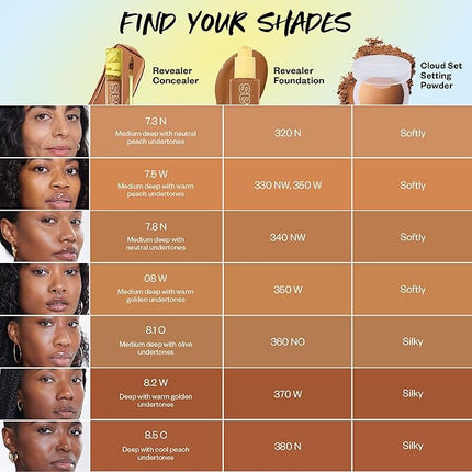 Kosas Revealer Concealer - Medium Coverage Makeup with Hyaluronic Acid, Conceals Dark Circles Under Eyes, Dark Spots and Blemishes + Brightens, Hydrates, Long-Lasting & Vegan, (Tone 7.3 N)