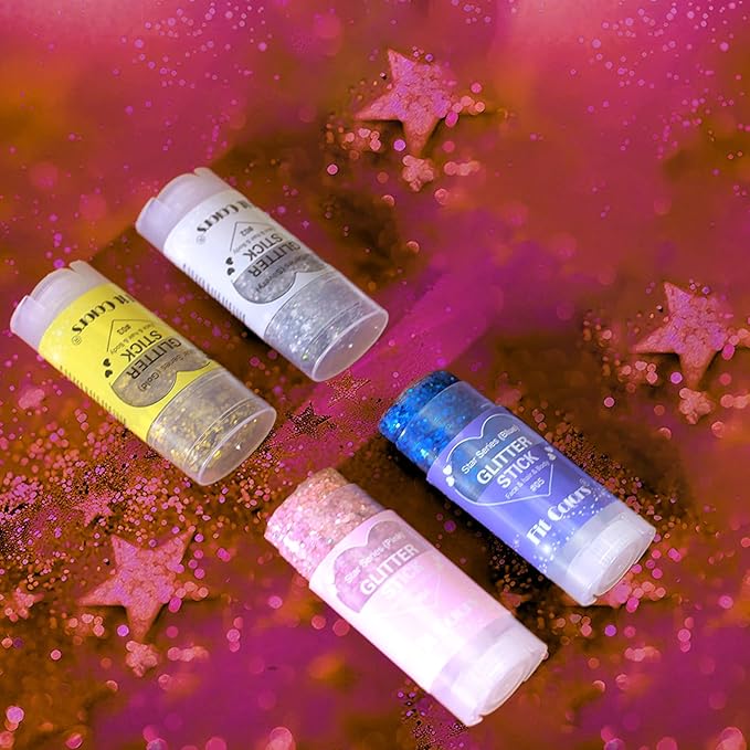 2 Pcs Silver Body Glitter Stick, Mermaid Glitter Gel Long Lasting Shimmer Hair Eyeshadow Face Body Glitter Concerts Music Festivals Halloween Party Looks Sparkle Makeup for Women and Kids (#2)