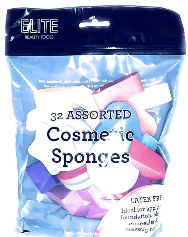 Swissco - Elite Cosmetic Sponges 24 Count Assorted