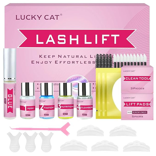 Lash Lift Kit, Eyelash Perm Kit, Professional At Home Eyelash Lift Kit with Upgraded Glue, DIY Lash Perm Set Easy for Beginner, Lasting Curling Perming Lash Extension Set Suitable For Salon & Home