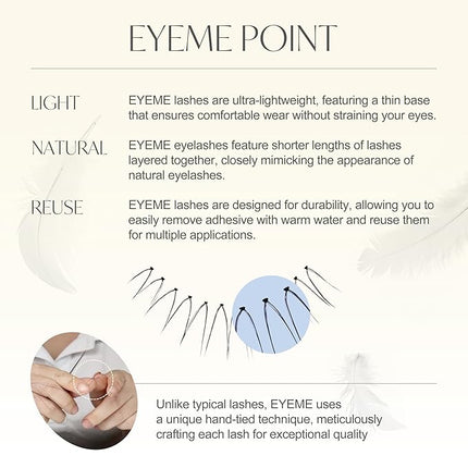 EYEME Eyelash x Artist Collaboration NO.02 – 5 Set Pack, Lightweight False Eyelashes, Wispy Lashes for a Flawless Natural Look, Perfect for Daily Wear & Comfortable Fit, K-Beauty