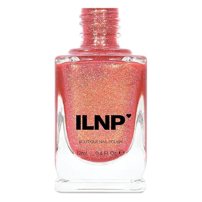ILNP Citrus Punch - Orange Coral Holographic Nail Polish
