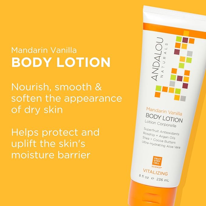 Andalou Naturals, Lotion Body Vitalizing Mandarin Vanilla, 8 Fl Oz