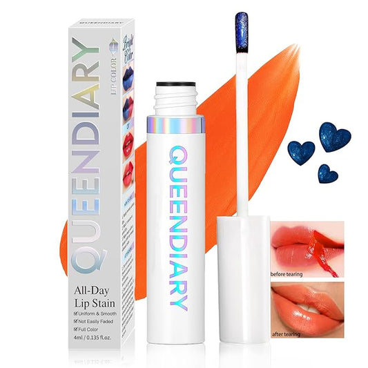 Lip Stain Peel off, Peel Off Lip Stain - Long Lasting Waterproof for Women, Non-stick Cup Lipstick Peel Off Highly Pigmented Not Faded Smudge-proof Liptint. (03 Glamorous Stain)