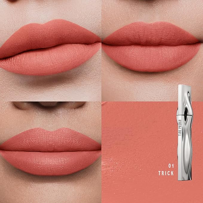 ETERNAL LIP MATTE-Long Lasting Lip Stain, Waterproof and Transferproof Lip Tint, Mask-friendly, Matte Finish Lipstick, Lightweight, High Coverage, Vivid Color (01 TRICK)