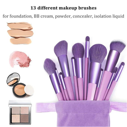 Makeup Brushes 22 Pcs Makeup Kit,Foundation Brush Eyeshadow Brush Make up Brushes Set (Purple, 22 Piece Set Large)