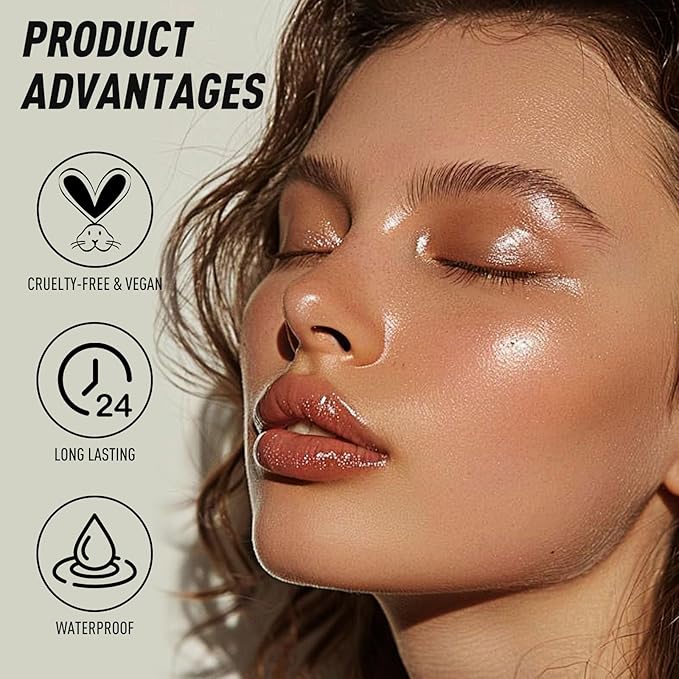 Highlighter Makeup Palette Shimmer Glitter Face Body Illuminator Highlighter Makeup Kit Long Lasting Highly Pigmented Highlighters Makeup Palette #3 Sunflower Gold