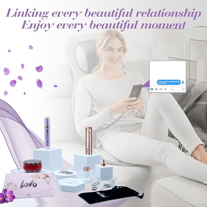 Facial Hair Remover for Women&Electric Beauty Epilator, Hair Removal Device Gift Set, Portable Epilation System, Painless Shaver for Face Chin Lip Body