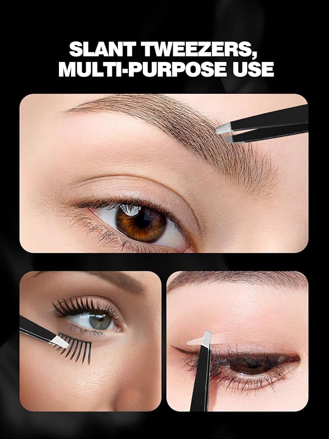 20X Magnifying Mirror with Suction Cups and Tweezers Set, 3.5 inches Magnified Makeup Mirror, Black, 1PC