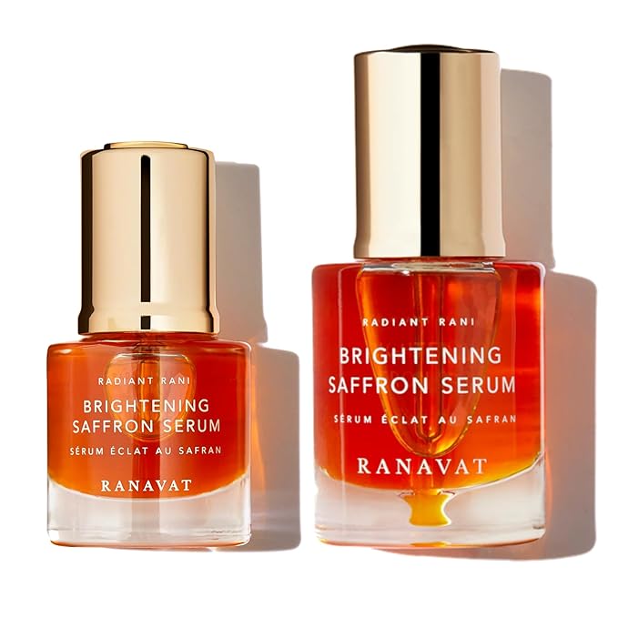 RANAVAT Radiant Rani - Saffron Serum Duo - Full Size & Mini Serum - Vitamin C Alternative (2 Piece)