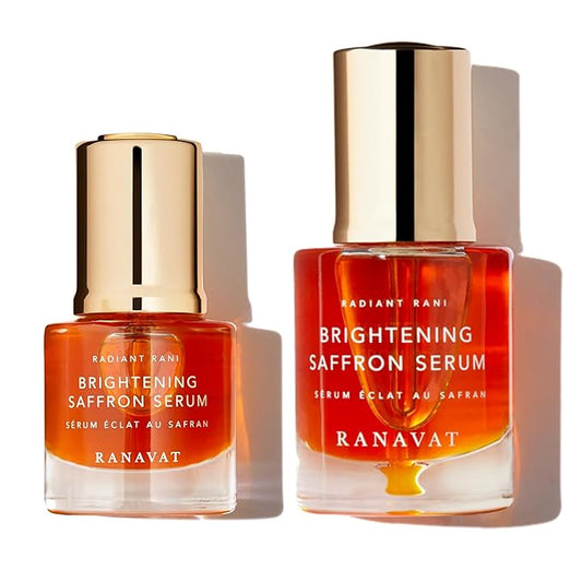 RANAVAT Radiant Rani - Saffron Serum Duo - Full Size & Mini Serum - Vitamin C Alternative (2 Piece)