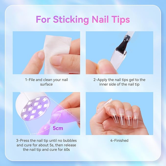 Makartt UV LED Nail Lamp - Gooseneck UV Light for Gel Nails Cherie Cordless USB 39W Nail Dryer LED Gel Lamp with 4 Times & Auto Sensor Fast Flash Curing Light for Salon Use (White)