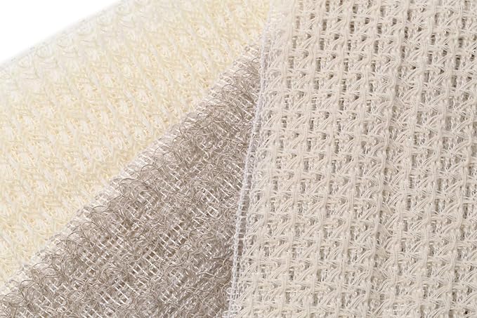 Exfoliating Washcloth [Made in Japan] Shower Back Scrubber, Natural Loofah