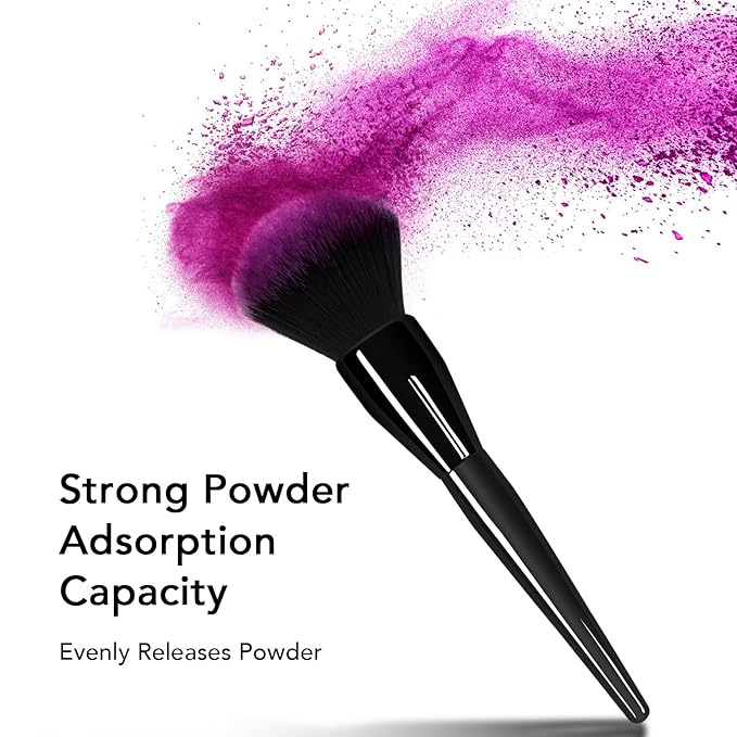 Large Powder Brush: Luxurious Foundation Brush, Professional Makeup Brush For Blending Liquid, Cream and Flawless Powder, Buffing, Blending, Vegan Makeup Tool With Cruelty-Free Bristles
