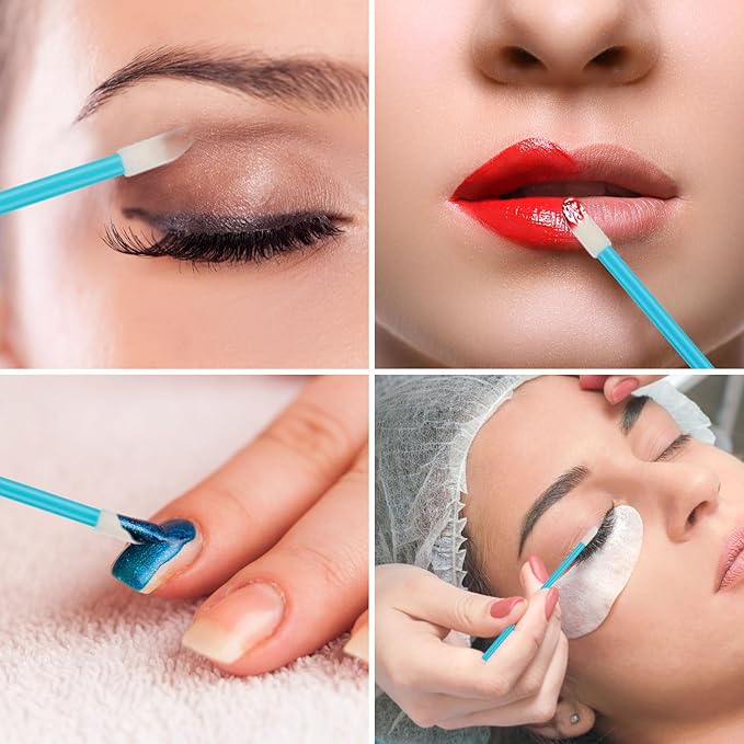 700 Piece Disposable Lip Wands - Lip Brushes, Lipstick & Gloss Applicators - Lint Free Makeup Applicator Brush Beauty Tool - Blue