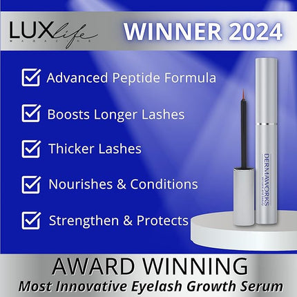 SPECTACULASH LASH SERUM for Eyelash Growth - Eyelash Serum to Grow Lashes - Suero para Pestañas Crecimiento - Lash Conditioner for Growth & Volume Lashes - Sérum para Pestañas by DERMAWORKS