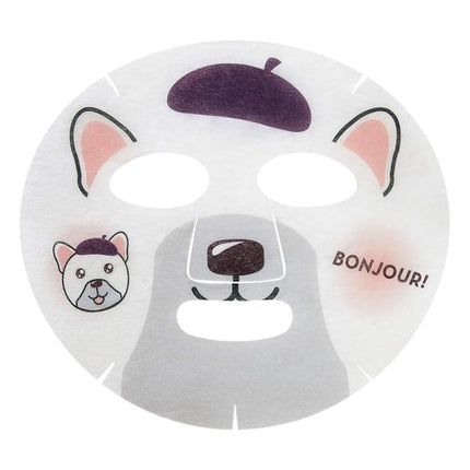 The Crème Shop Plump Up, Skin! Animated Face Mask - Korean Collagen Face Mask to Improve Fine Lines and Wrinkles for a Firm, Vibrant Complexion (Bulldog/Set of 3)