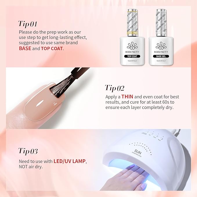 BORN PRETTY Gel Polish Nail Set 6 Colors Nude Skin Tones Brown Neutral Colors Soak Off Gel Nail Kit Collection Nail Art Manicure DIY Salon Home Gift