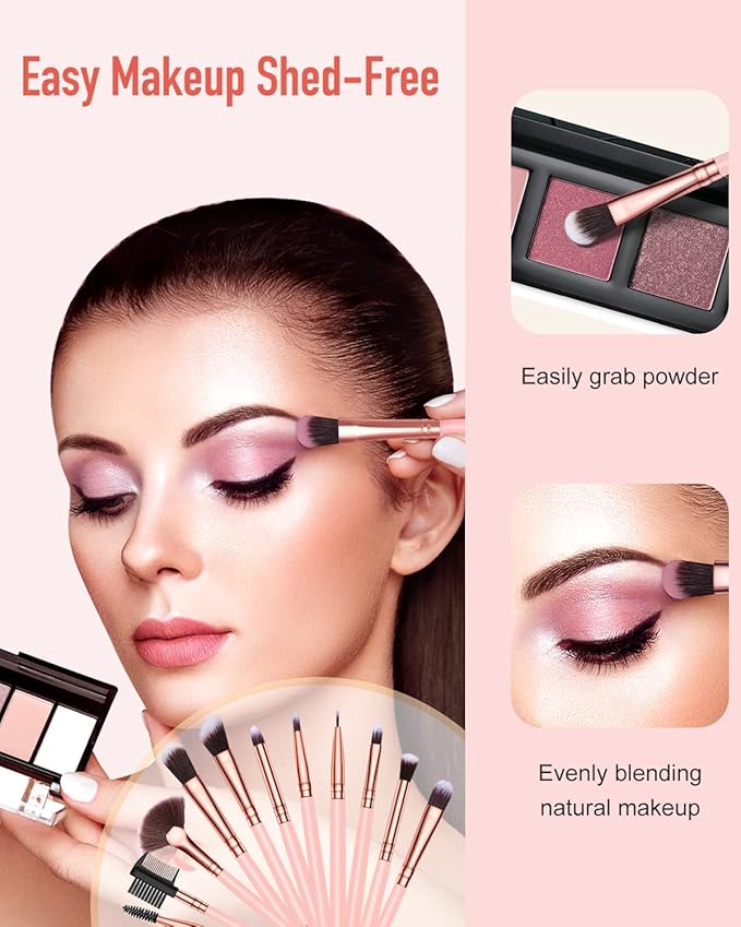 Makeup Brushes Makeup Brush Set, BESTOPE PRO Makeup Brushes Kit, 16Pcs Professional Makeup Brush Set for Eye and Face, Foundation Powder Concealers Blush Eyeshadow Brush Make UP Brushes Kit Pink