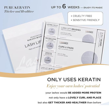 LASHVIEW Lash Lift Kit,Professional Eyelash Perm Kit,Liquid Set,Semi-Permanent,Curling Perming,Wave Lift Extension Perm Set,5 Times