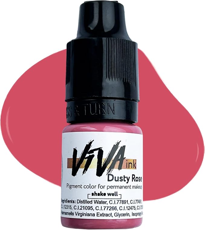 Lip Pigment – Dusty Rose – Permanent Lip Makeup – Microblading Ink for Durable and Colorful Lips – Long Lasting Color Lip Cosmetics (0.2 oz)