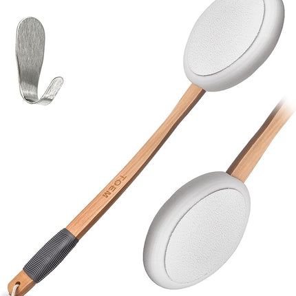 Toem® Lotion Applicator | Tea Tree Oil, Body Wash, Shower Gel, Tanning Lotion, Aloe Vera, Back Acne Solution, Self Applicator Pad | Includes 1 Back Lotion Applicator & 1 Hook (1 Pad)