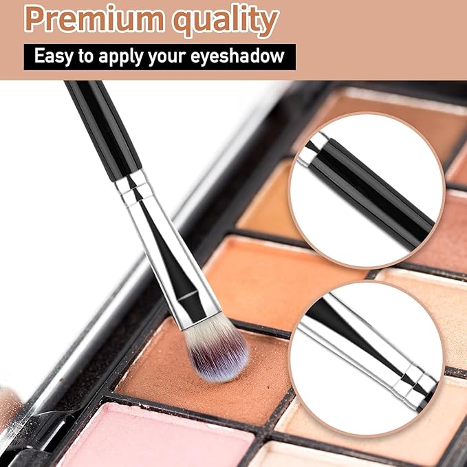 3Pcs Eyeshadow Brush Eye Makeup Brush Professional Blending Eyeshadow Makeup Brushes for Concealer Eyebrows Eyeliner Soft Hairs Makeup Tool