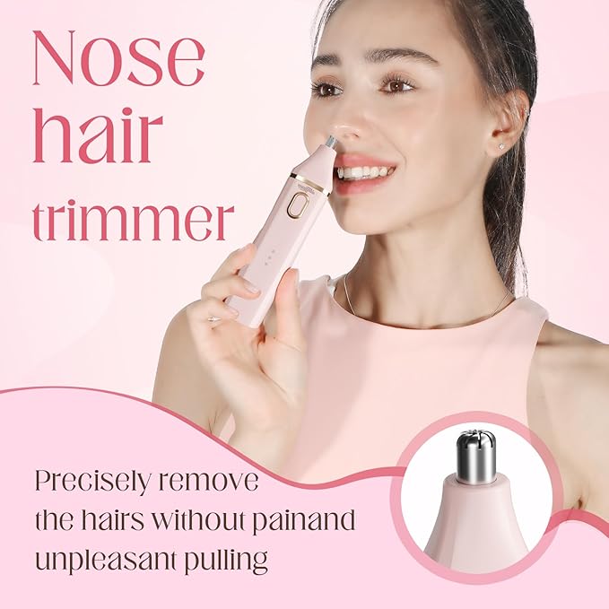 Bikini Trimmer for Women: 3 in 1 Gentle&Painless Electric Razor for Women,120min Cordless Runtime,USB Charge Dock,Ceramic Blade,IPX7 Waterproof Wet & Dry Use &Easy Cleaning Travel Grooming Kit (Pink)