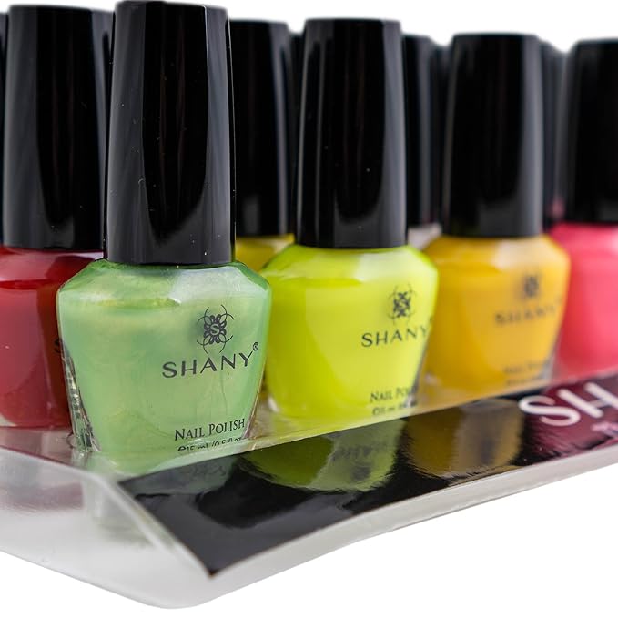 SHANY Cosmopolitan DIY Nail Polish set - Nail Lacquer Quick Dry, Full Size, Vibrant, Colorful, Trendy, Glitter, Glossy, Metallic, Matte Nail Art Nail Shades - 24 Colors Nail Polish Bulk