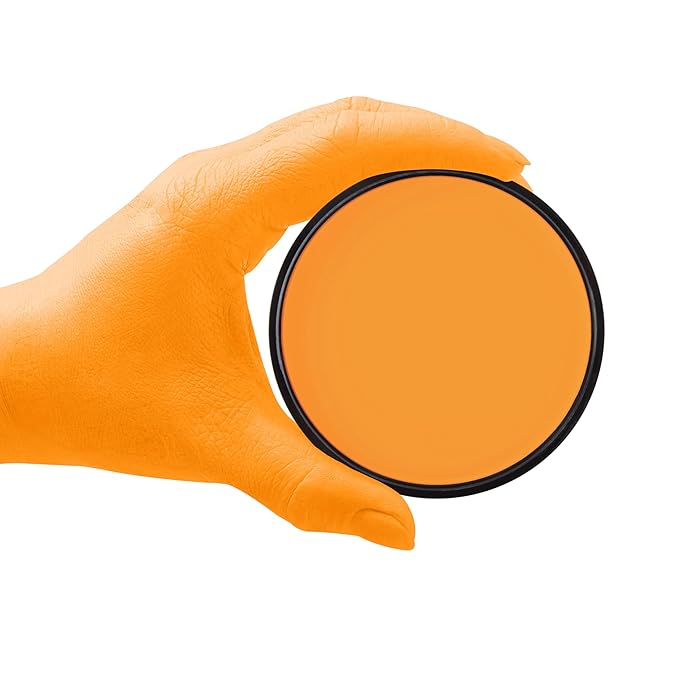 MEICOLY Orange Face Body Paint,Water Based Washable Face Paint,Pumpkin Tiger Face Painting,Professional Body Paint for Halloween SFX Special Effects Cosplay Makeup