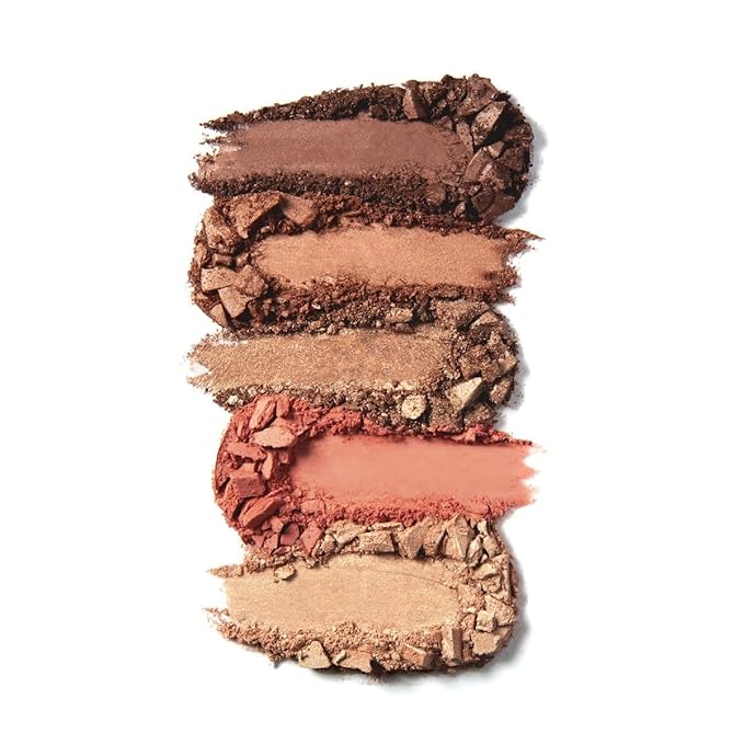 100% PURE Better Naked Makeup Palette All in One Compact 3 Eyeshadow, Blush, Face Highlighter, Fruit Pigmented Natural Nude Neutral Look for All Skin Types - Vegan (Soft Rose, Taupe, Beige Tones)