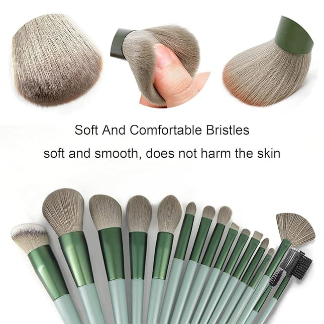 Makeup Brushes 30 Pcs Makeup Kit,Foundation Brush Eyeshadow Brush Make up Brushes Set (Green, 30 Piece Set Large)