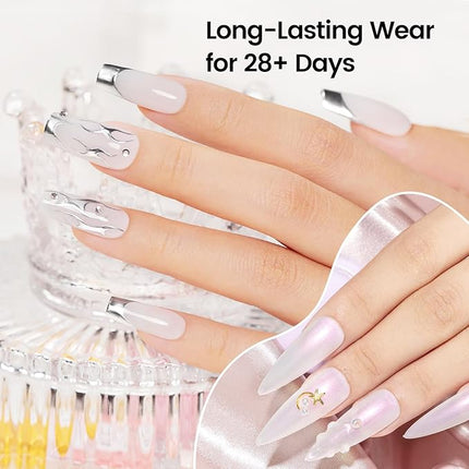 JODSONE 10ml Gel Nail Glue Strong for Nail Tips Long Lasting Extension for Clear Tips and Clear Press On Nail Glue,Salon Art DIY at Home Need U V Light Cured