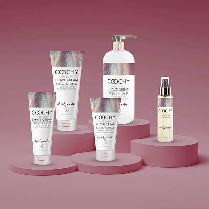 Coochy Intimate Shaving Cream | Shave Conditioner & Moisturizer for Face & Body | Ideal for Sensitive Skin Care, Anti-Bump | Island Paradise, 32 oz