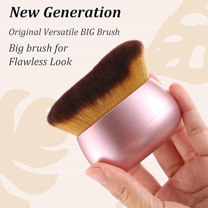 Extra Large Body Makeup Brush for Self Tanner 76 mm Wide-headed Kabuki Brushes Oval Face Back Makeup Brush Provides More Even Pretty Application Wet Dry Use