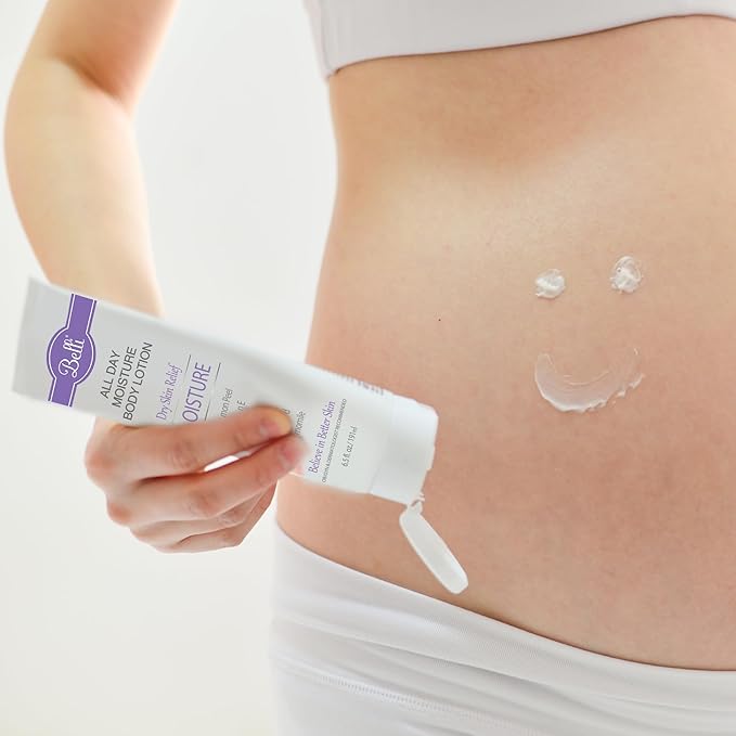 Belli Skincare All Day Moisturizer Body Lotion for All Skin Type, Comforts Dry Skin, Long Lasting & Hydrating, Pregnancy Safe, Vegan based, Chemical Free, 6.5 Oz