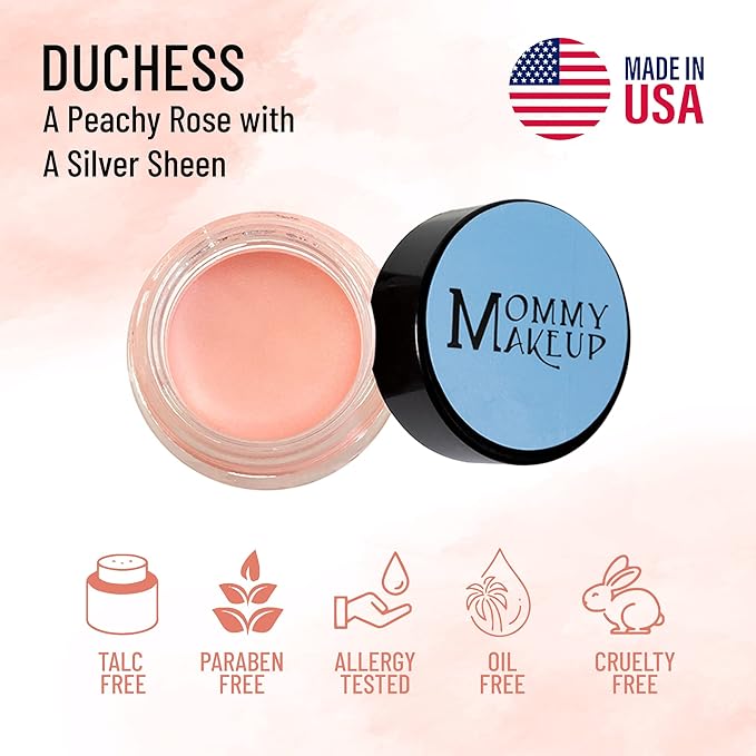 Mommy Makeup Any Wear Creme Eyeshadow - Waterproof, Crease-Proof, Long Lasting, High Pigment, Oil-free - Cream to Powder for Eyes, Cheeks & Lips (Duchess)