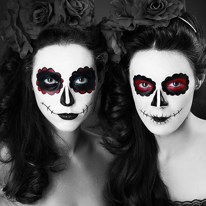 MEICOLY Black Cream Face Body Paint, 2.37Oz Large Tube Water Based Clown Black Makeup,Body Paint for Adults and Kids,Halloween SFX Skull Joker Zombie Vampire Skeleton Goth Spider Cosplay Makeup