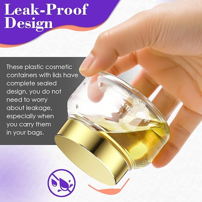 36 Pack 8 oz Plastic Cosmetic Containers With Lids Refillable Clear Empty Travle Jars Containers for Body Butter,Sugar Scrubs,Cream,Lotions,Candy, Waterproof Label&Spatulas - (White Lid)