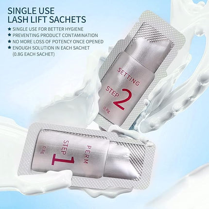 Fast Perm Lash Lift Kit Eyelash Perm Kit Perm&Setting Lotion (Quantity: 2×5 Packs)