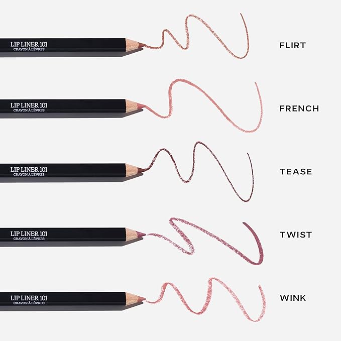 Saie Lip Liner 101 - Lip Pencil Made with a Creamy, Soft Matte Formula for a Naturally Framed or Fully Filled Look - Supercharged with Shea Butter & Jojoba Oil - Tease (.05 oz)