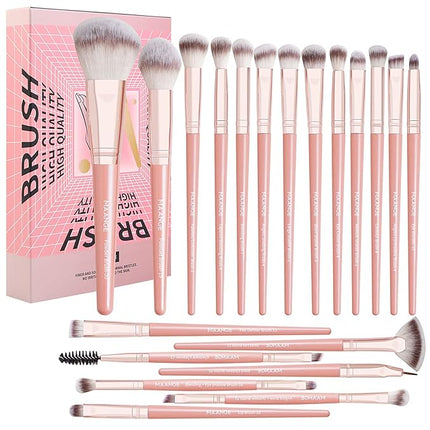 Makeup Brushes, MAANGE 20Pcs Makeup Brush Set Premium Synthetic Foundation Face Powder Blush Concealers Make Up Brushes Sets with Gift Box（Pink)