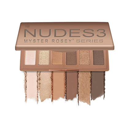 MYSTER ROSEY Nudes Series Mini Eyeshadow Palette, Velvety Matte Finish, 6 Nude Taupe & Brown Neutral Eye Shadows, Travel Friendly Size, Vegan, Cruelty-free,Long-lasting