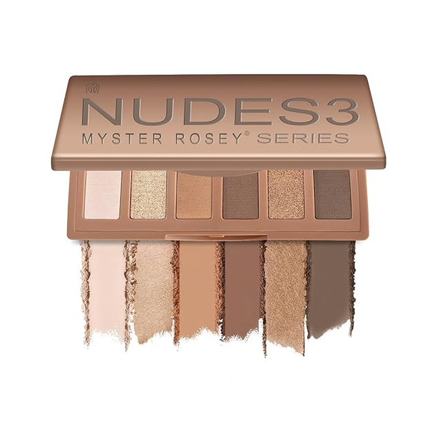 MYSTER ROSEY Nudes Series Mini Eyeshadow Palette, Velvety Matte Finish, 6 Nude Taupe & Brown Neutral Eye Shadows, Travel Friendly Size, Vegan, Cruelty-free,Long-lasting