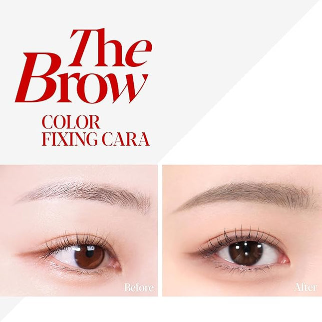 Espoir The Brow Color Fixing Cara #3 Cool Gray | Easy Fixing without Clumping with Skinny Brush, Long-Lasting & Smudge-proof Eyebrow Mascara, Soft Mood Coloring Tinted Gel, Korean Makeup, 0.1 Fl Oz.