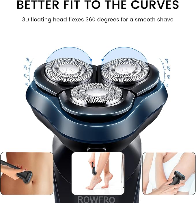 Electric Razors for Women, Facial Hair Removal, Bikini Trimmer, Rechargeable Womens Electric Shaver for Legs, Face, Lips Hairs, Wet and Dry Shaving, Fast Charging by Type-C, LED Display