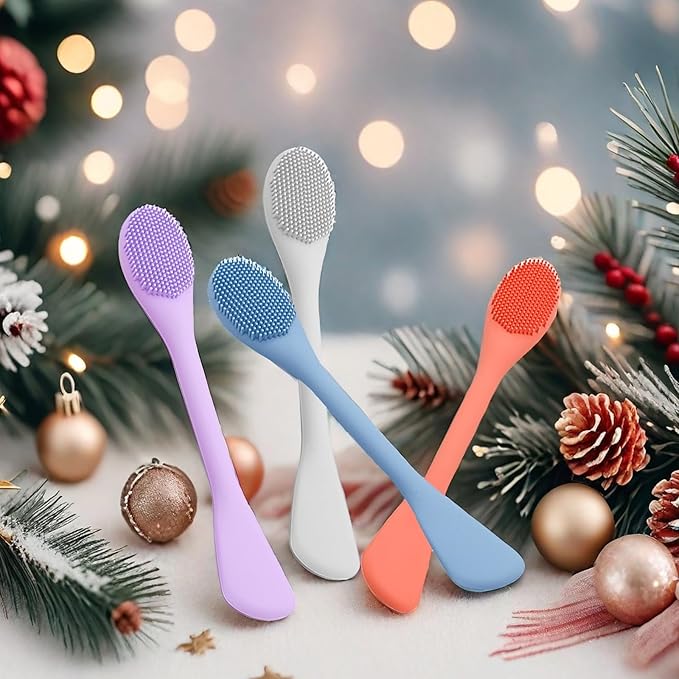 Silicone Face Mask Brush, Face Scrubber for Gentle Exfoliating & Hairless Moisturizers Applicator Tools for Apply Mud, Clay, Charcoal Mixed Mask, Cream, Lotion