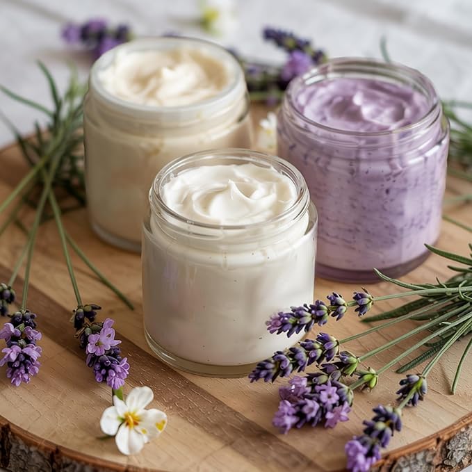 4 oz Clear Glass Jars with Lids - 32 Pack Leakproof Cosmetic Containers with Inner Liners, Wide-Round Smooth Mouth, Sealable for Creams, Lotions, Essential Oils, Body Butter, Travel Samples